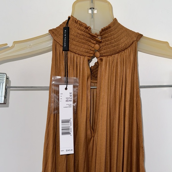 ELIE TAHARI NWT Pleated Blouson Midi Dress SZ M - Picture 6 of 8